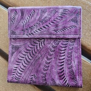 LEADERS In LEATHER PURPLE WALLET, LARGE Purple Leather Wallet